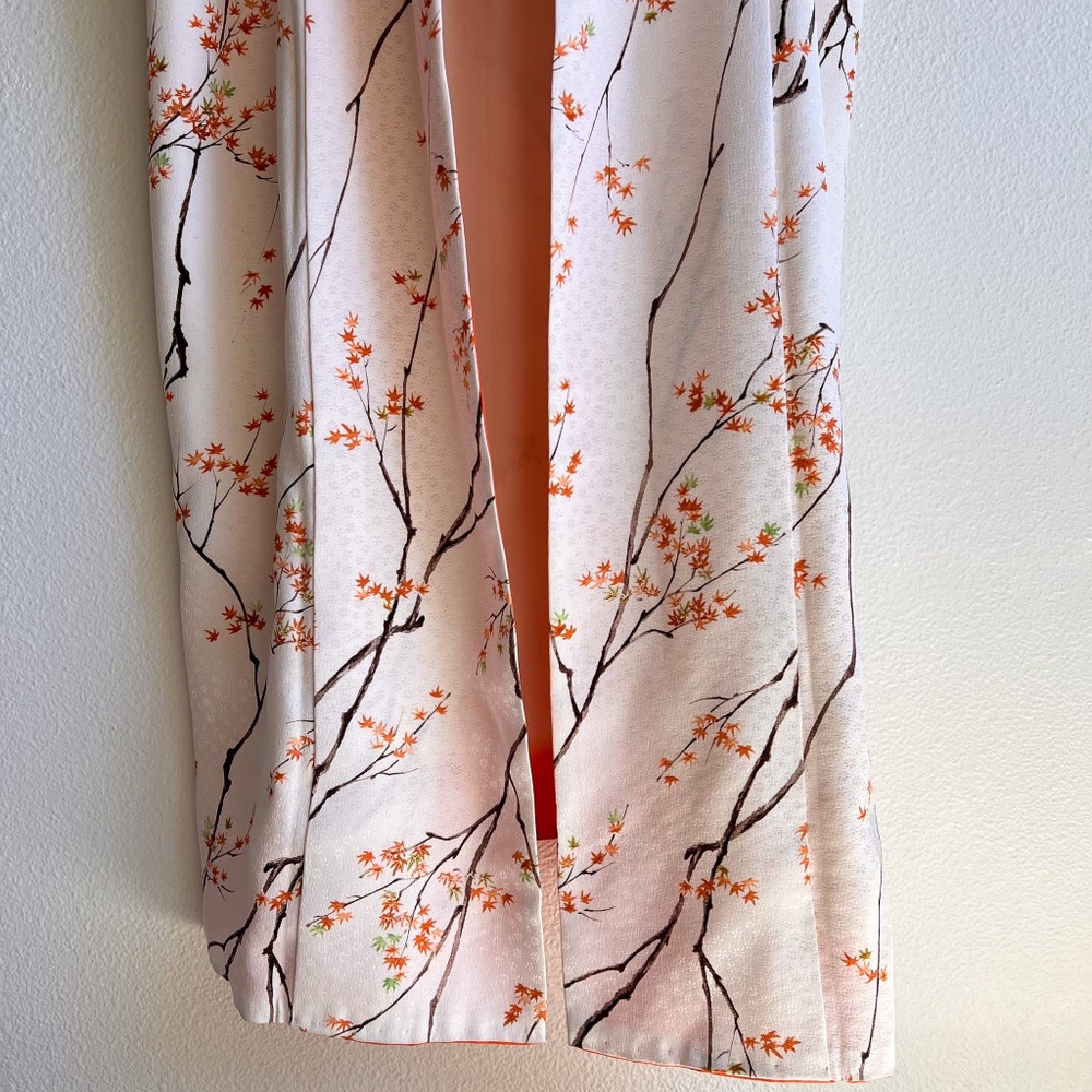 Japanese Maple Kimono Robe - Cream and Orange - Picture 6 of 13
